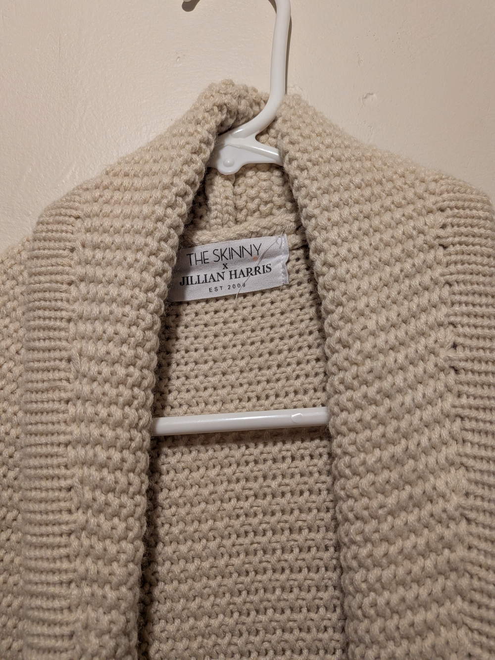 The Skinny x Jillian Harris Cream Chunky Shawl Cardigan
